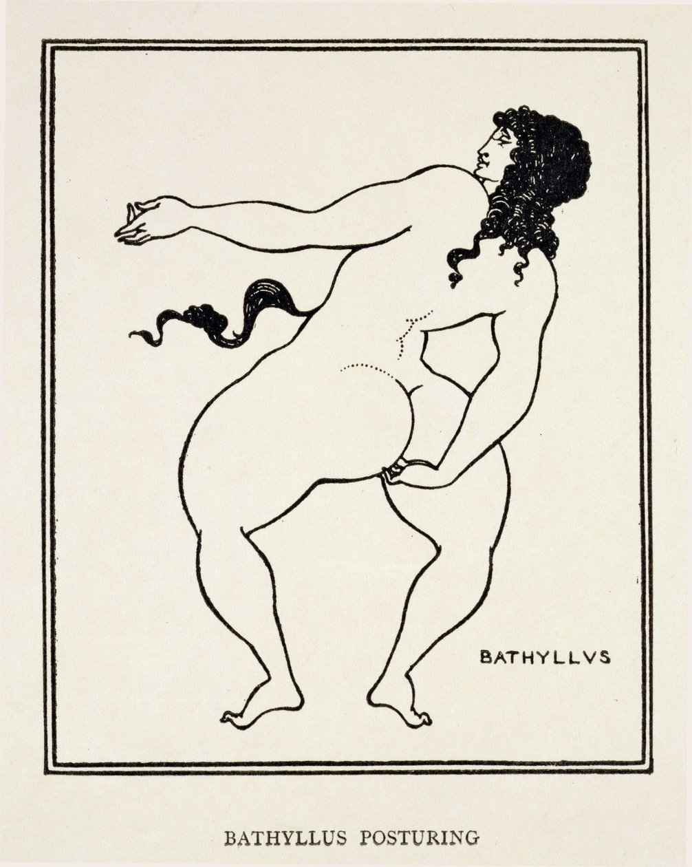 Bathyllus, bailarín e intérprete de pantomimas romano de Aubrey Beardsley