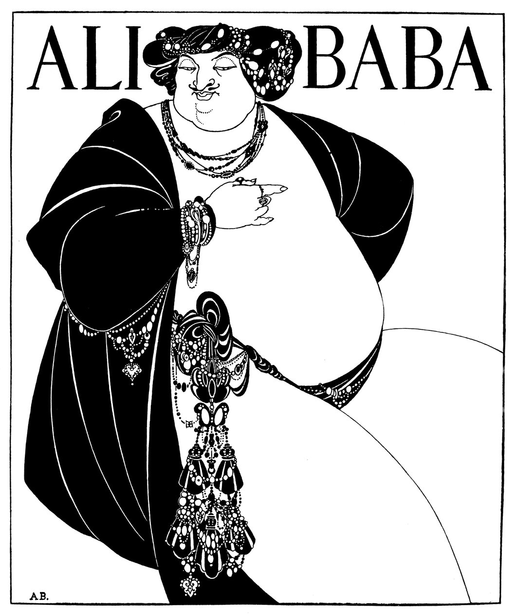 Diseño de Portada para Ali Baba, 1897 de Aubrey Beardsley