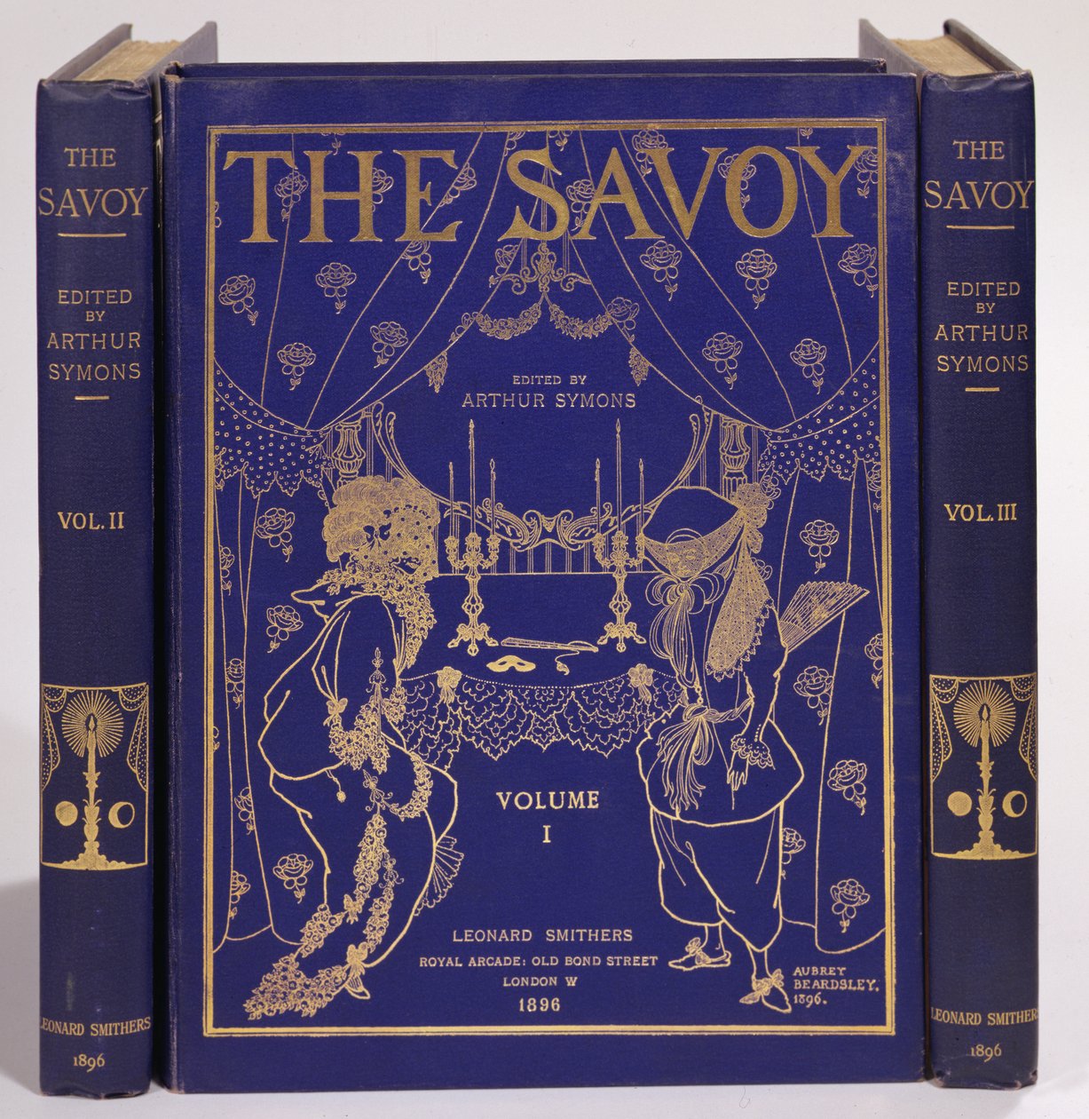 Diseño de portada para The Savoy, Volúmenes I-III, editado por Arthur Symons, publicado por Leonard Smithers 1896 de Aubrey Beardsley