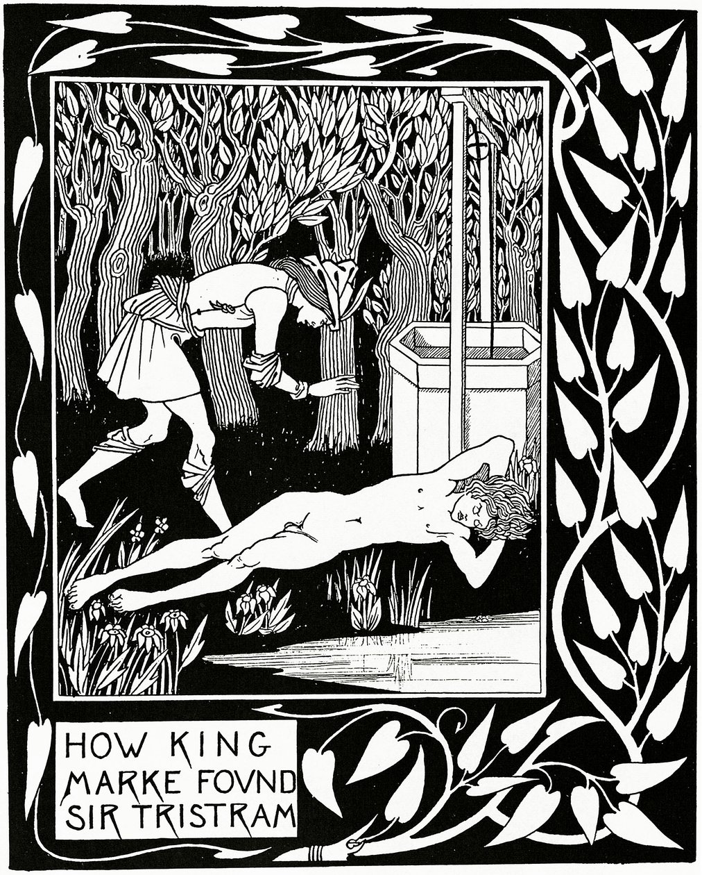 Cómo el Rey Marke Encontró a Sir Tristram, ilustración de 