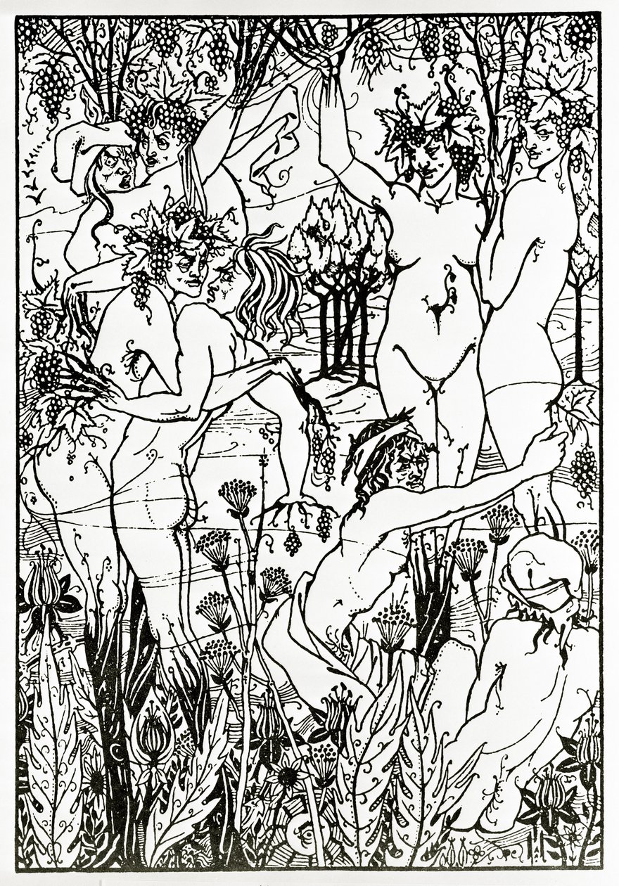 La orgía, c.1894 (litografía) de Aubrey Beardsley
