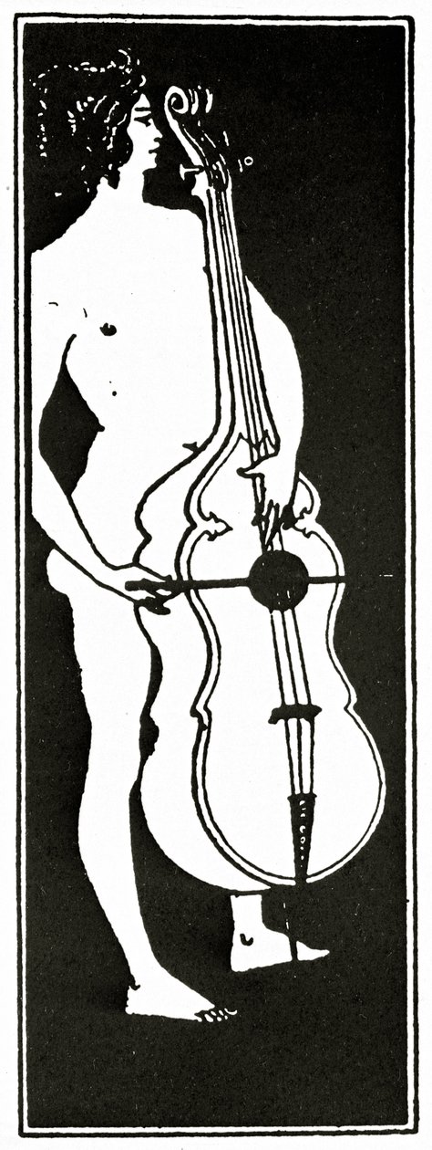 El hombre con el violonchelo, c.1894 de Aubrey Beardsley
