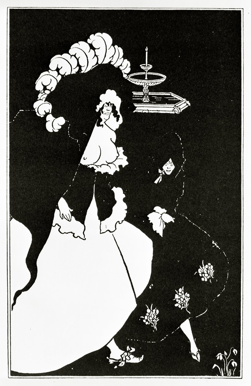 Messaline y compañero regresando de un burdel, c.1894 de Aubrey Beardsley