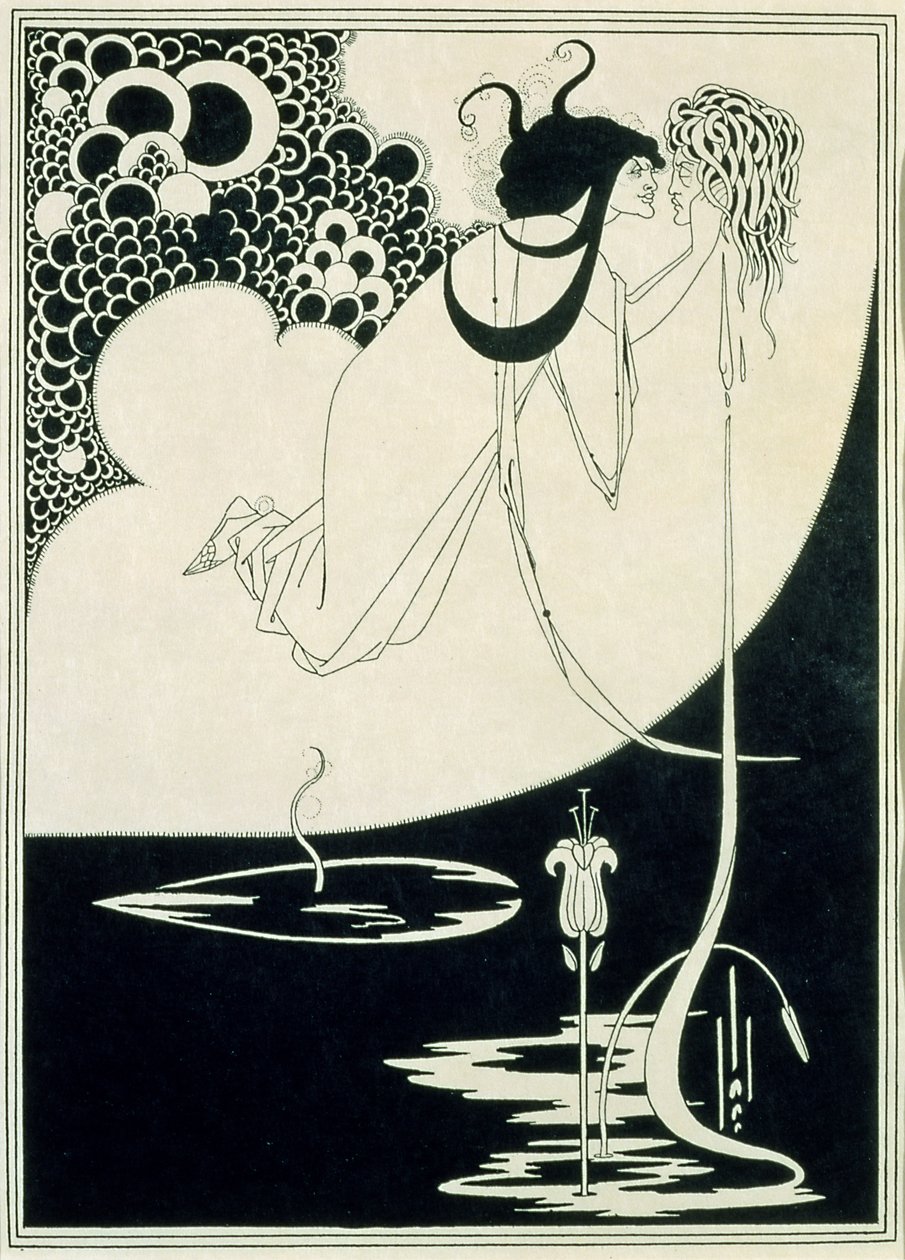 El clímax, ilustración de "Salomé" de Oscar Wilde de Aubrey Beardsley
