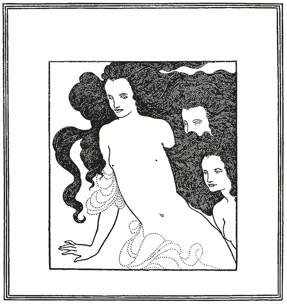 La comedia del oro del Rin, frontispicio 1872 de Aubrey Beardsley