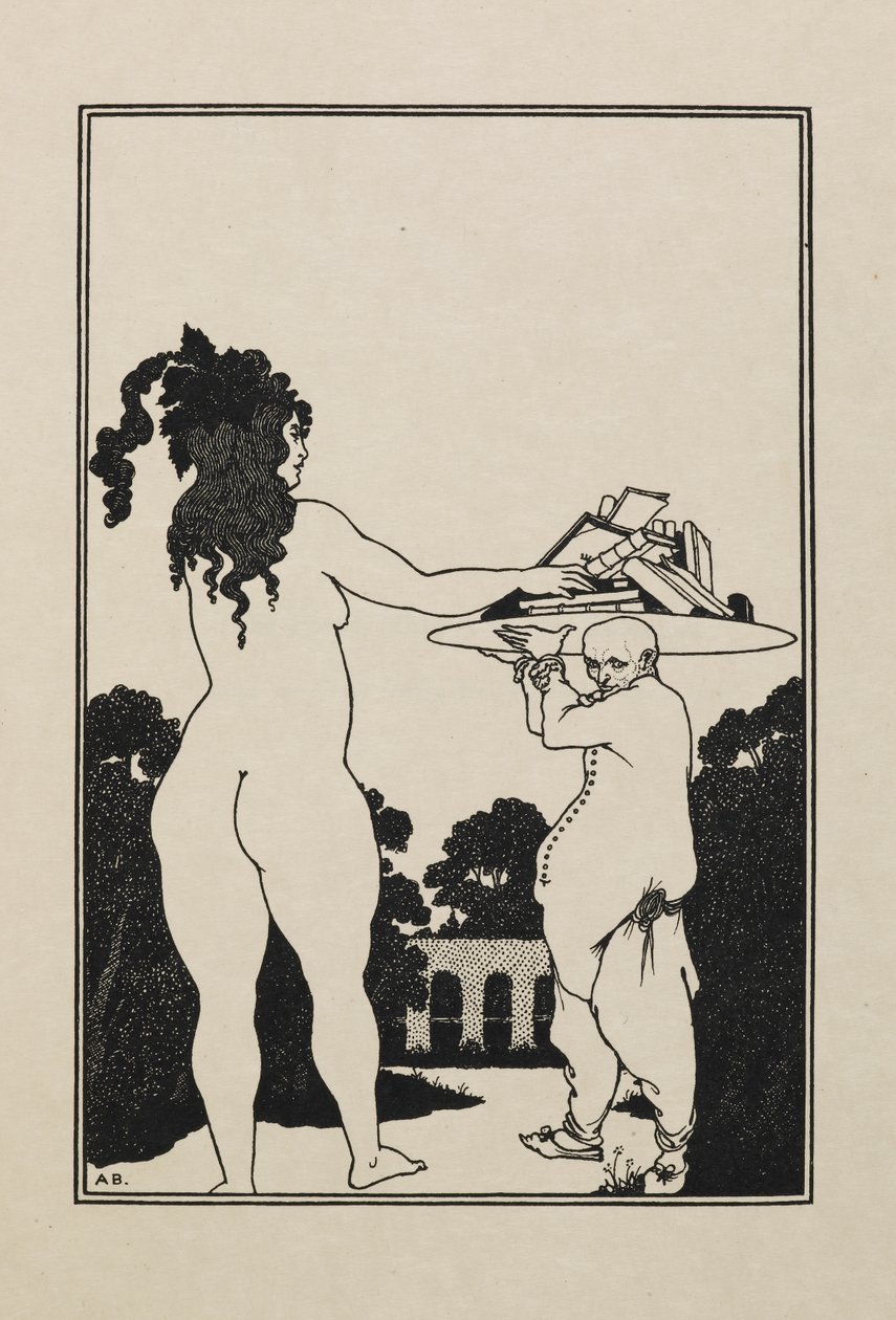 dibujo de un libro de cincuenta dibujos de Aubrey Beardsley
