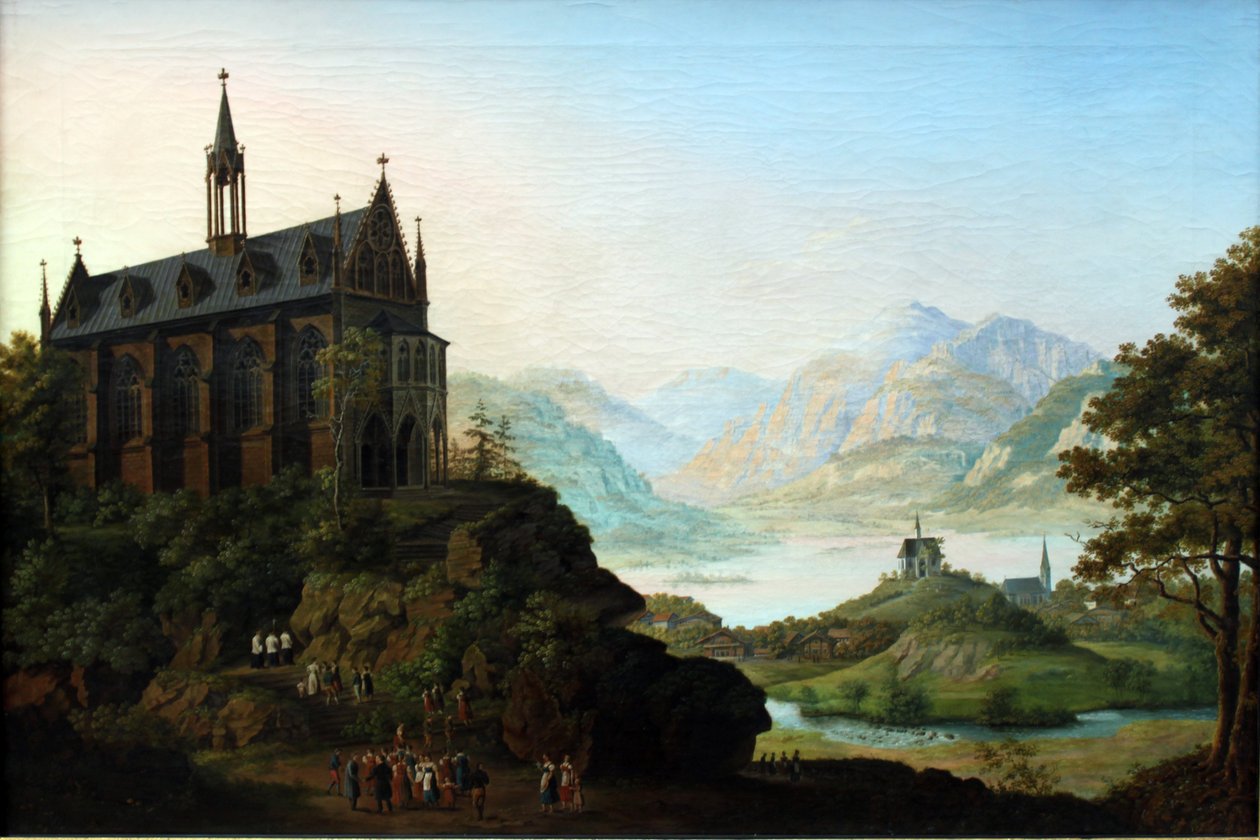 Paisaje montañoso de August Ahlborn