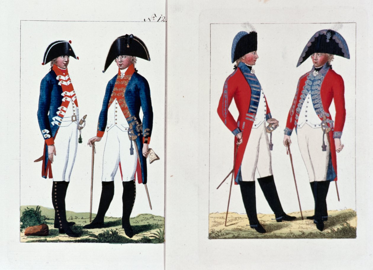 Mosqueteros y oficiales, 1800 de August Leopold Ramm