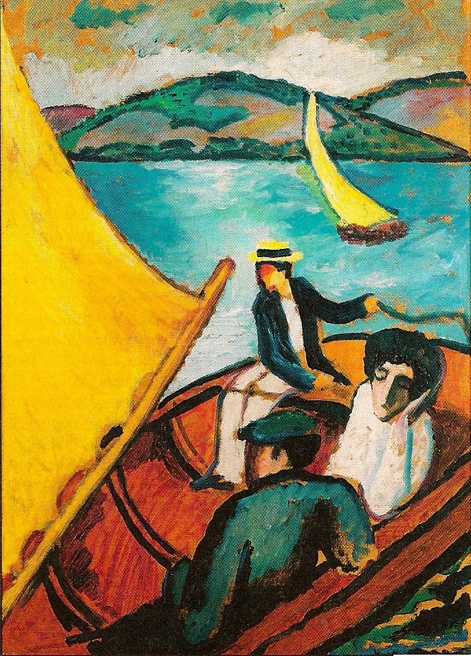 Velero en el lago Tegern de August Macke