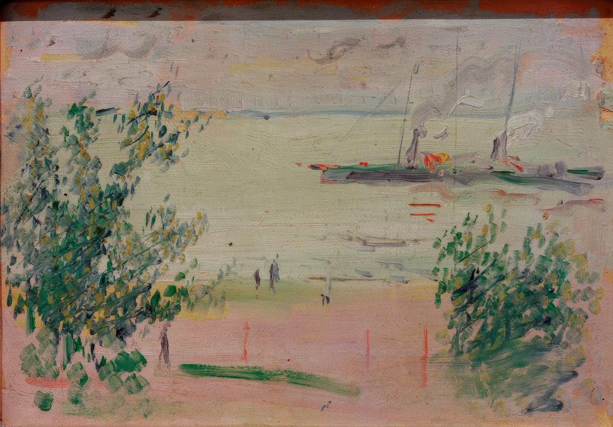 En Hersel en el Rin de August Macke
