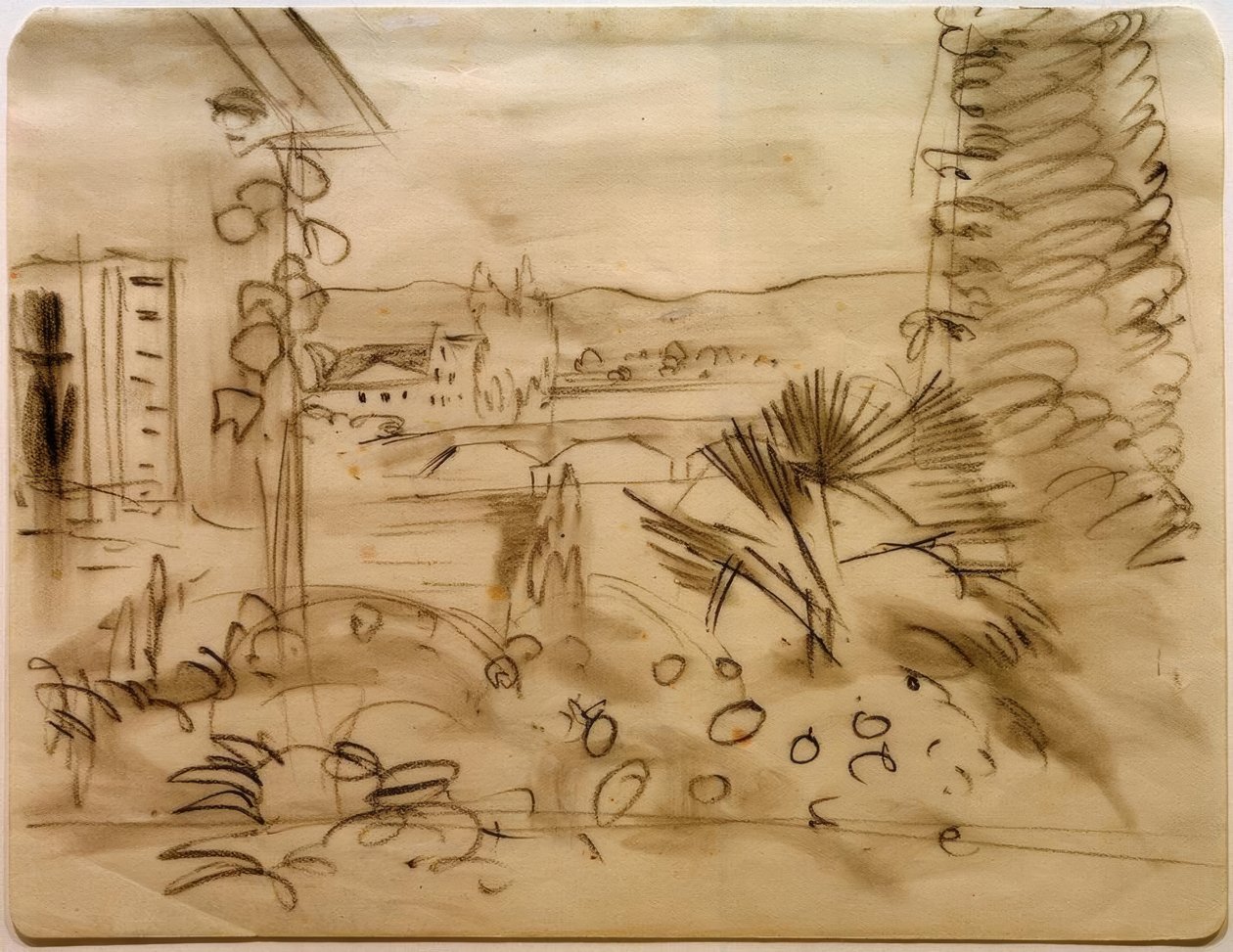 Casa de jardín en el valle del Ródano de August Macke