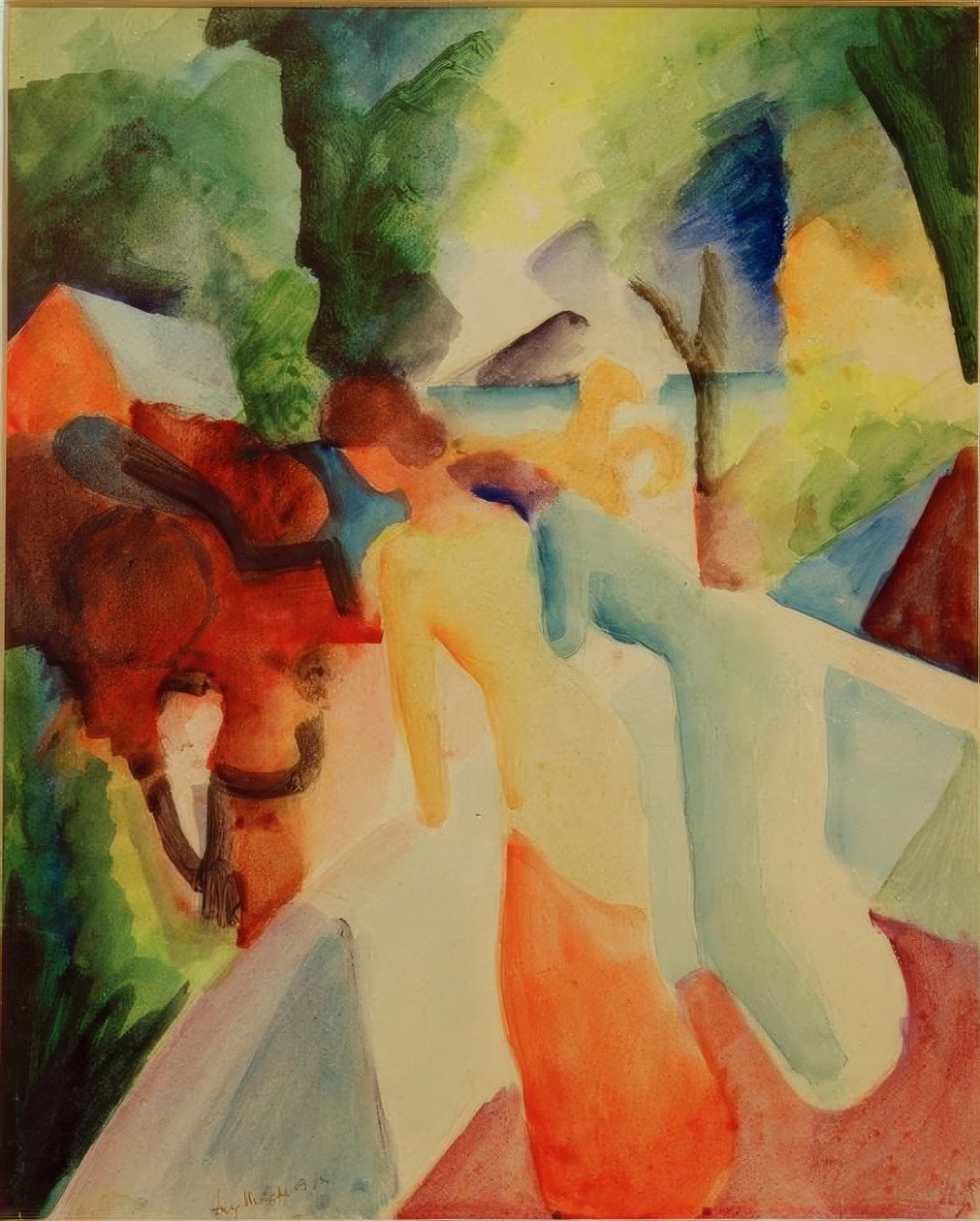 Saludos desde el balcón de August Macke