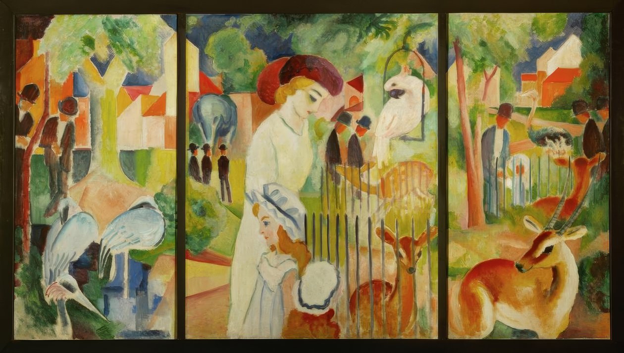 Tríptico: Gran Jardín Zoológico de August Macke