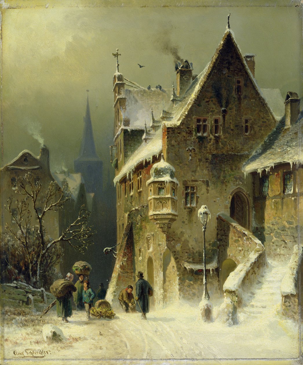 Un Pequeño Pueblo en el Rin de August Schlieker