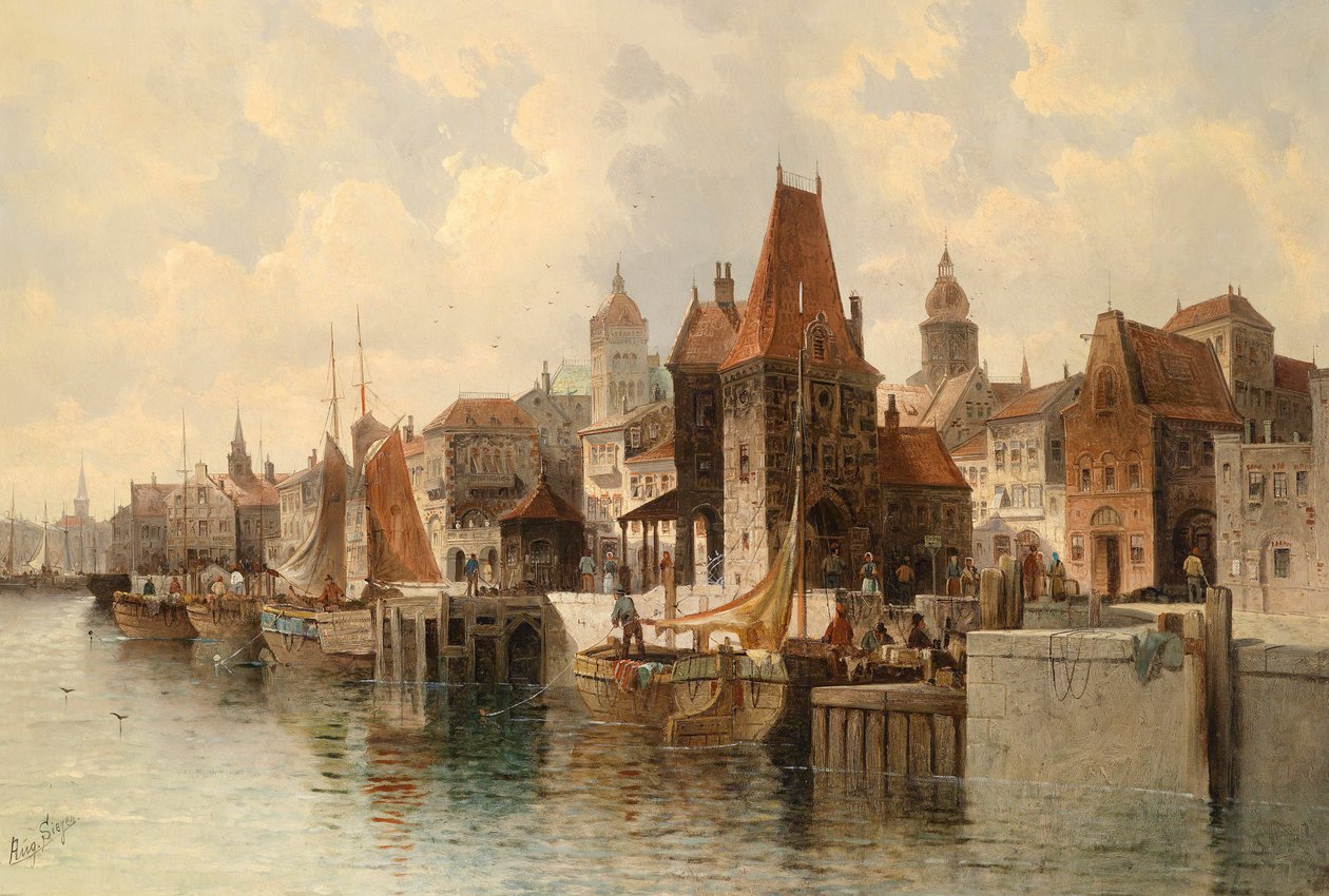 Ciudad (ficticia) en el río de August von Siegen