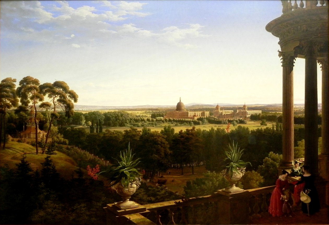 Alemán: Vista del Palacio Nuevo de Potsdam de August Ahlborn