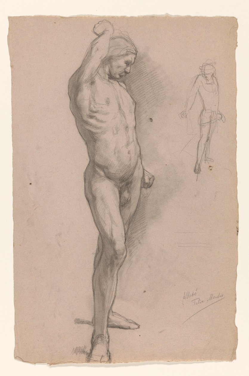 Desnudo masculino, de frente de August Allebe