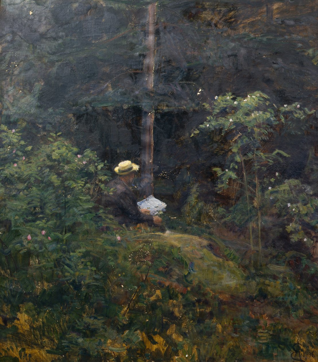 interior del bosque de August Eiebakke