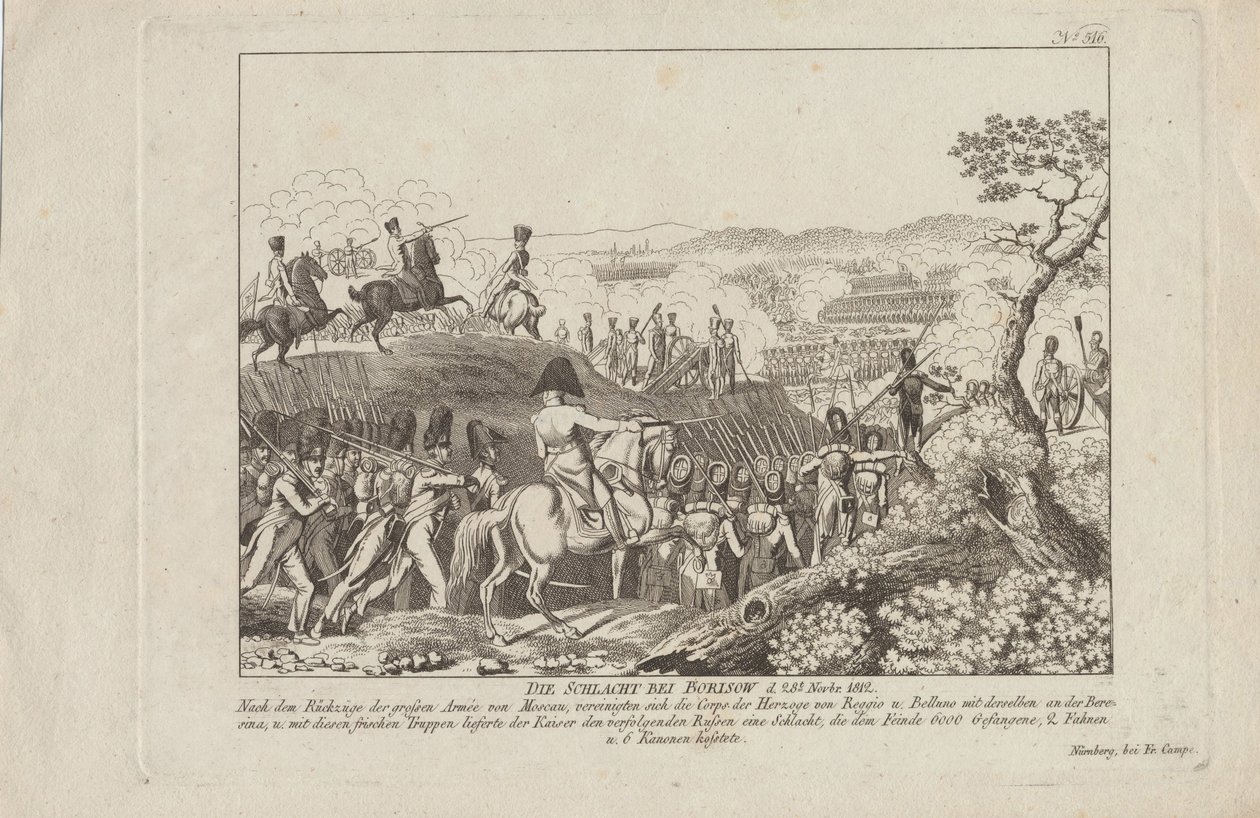 La batalla de Borisov el 28 de noviembre de 1812 de August Friedrich Andreas Campe