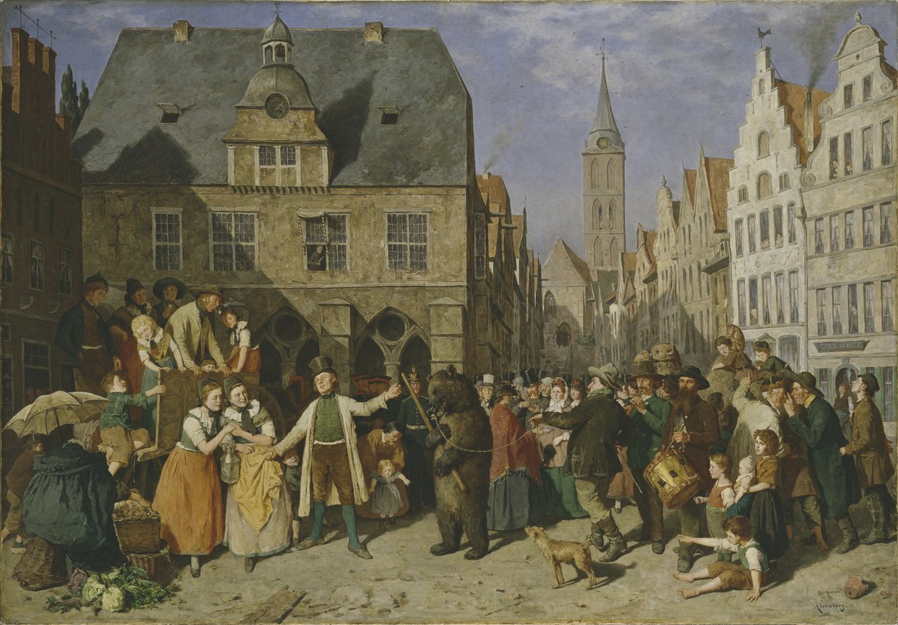 Un oso bailarín, 1865 de August Jernberg