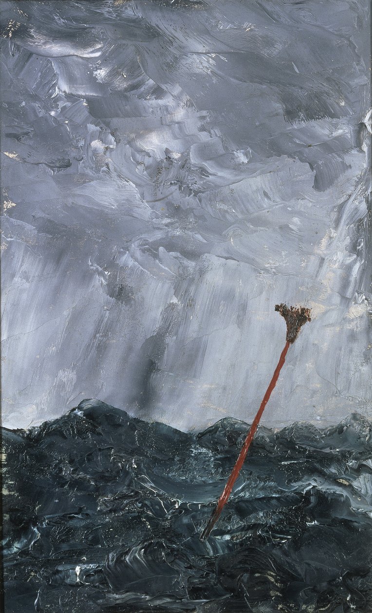 Mar tormentoso con boya de escoba, 1892 de August Johan Strindberg