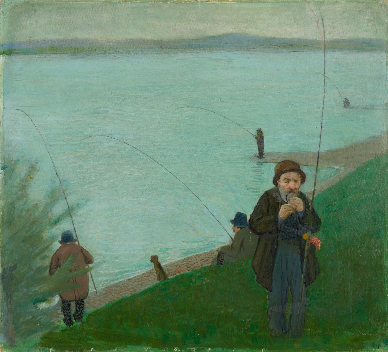Pescadores en el Rin de August Macke