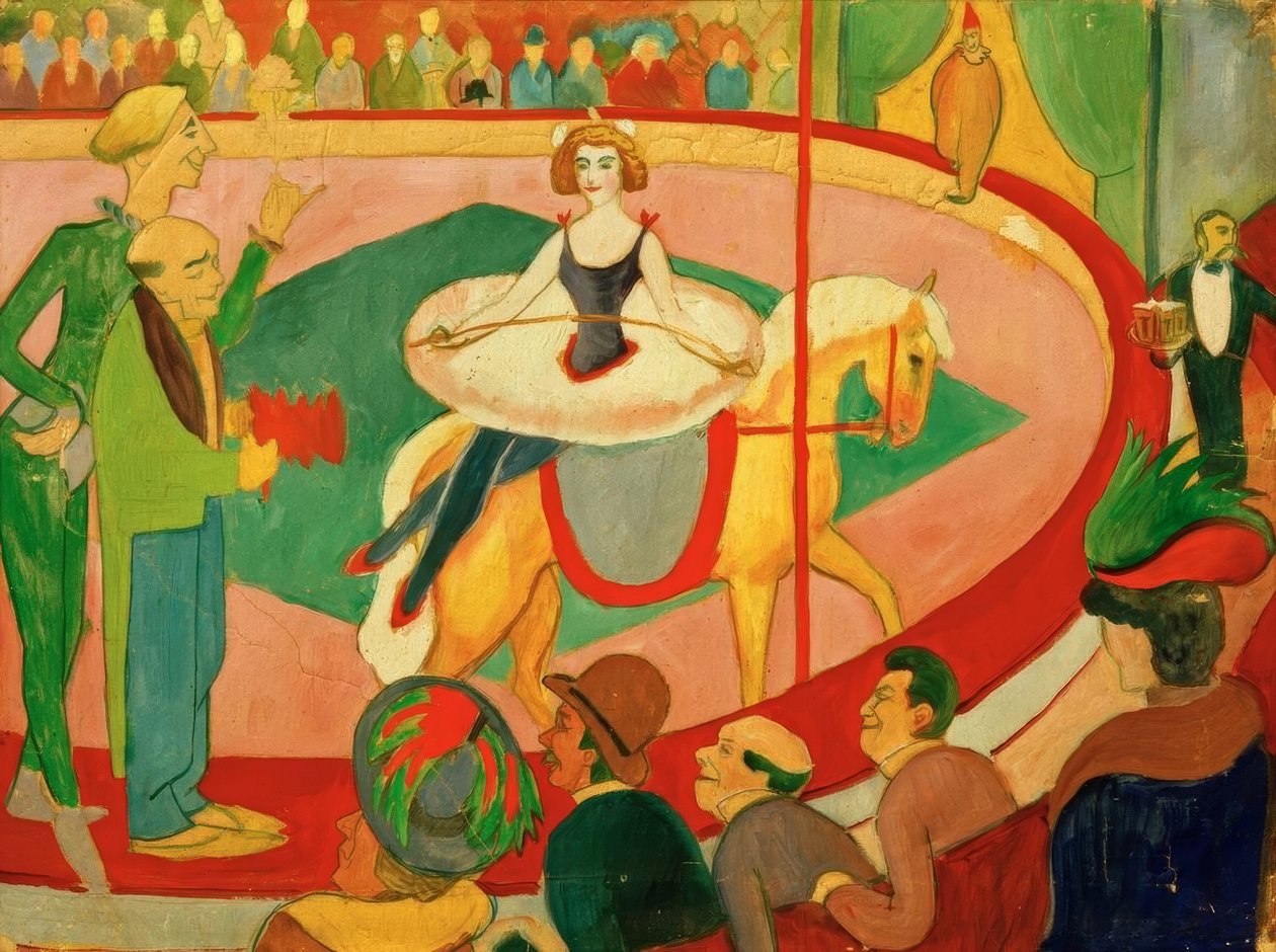 Imagen de circo I: Jinete de arte de August Macke