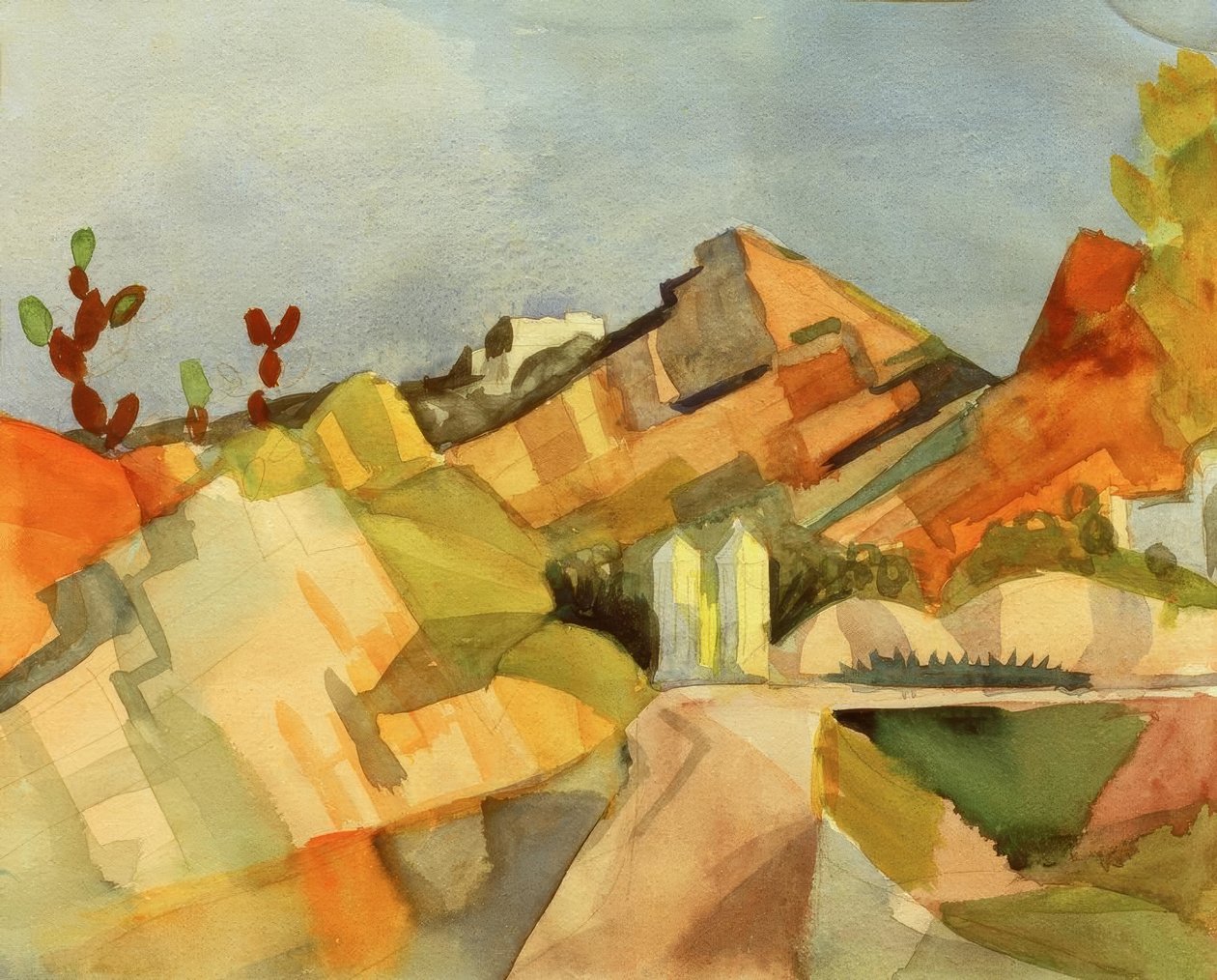 Paisaje rocoso de August Macke