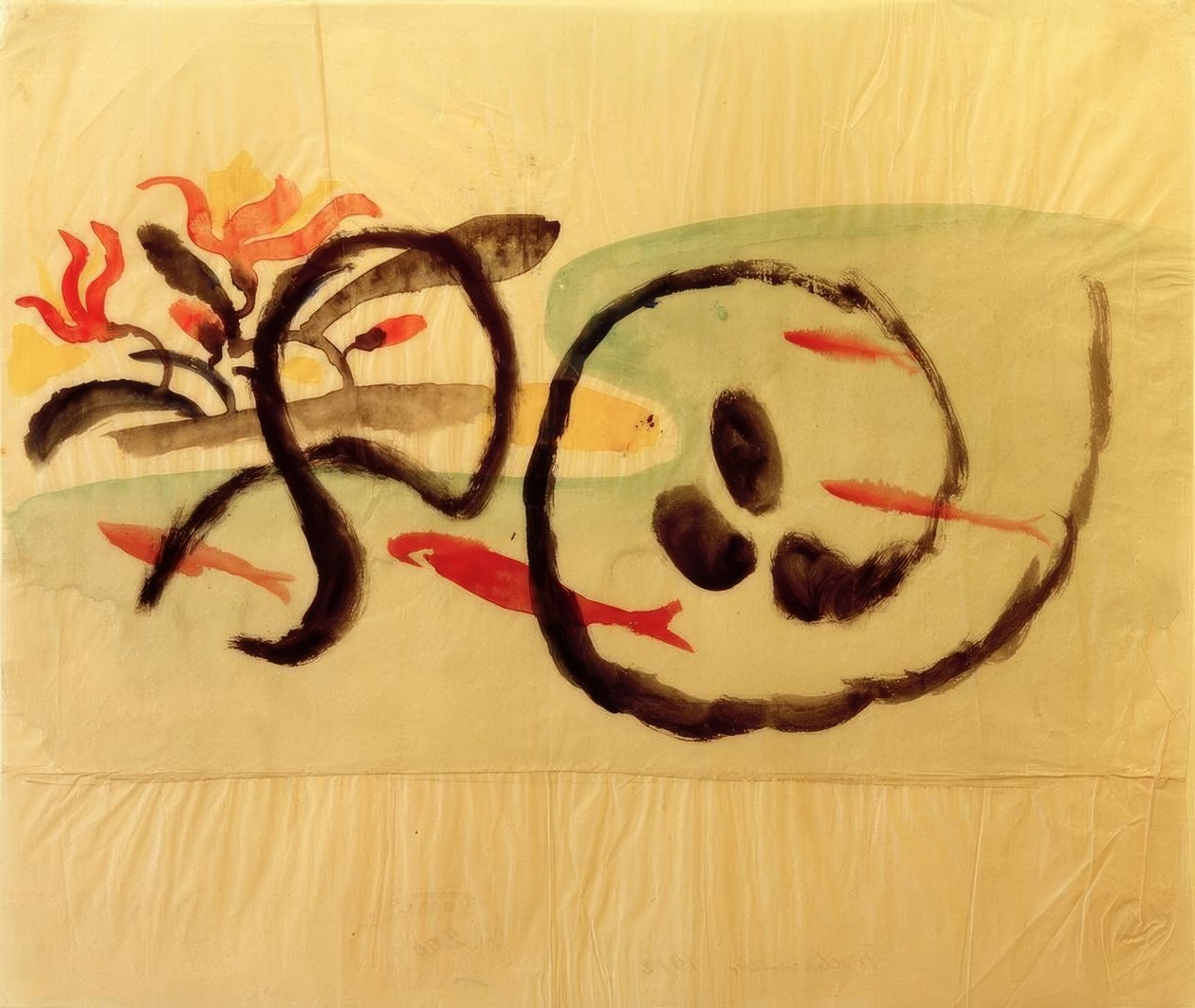 Patrón de peces, diseño para bordado de August Macke