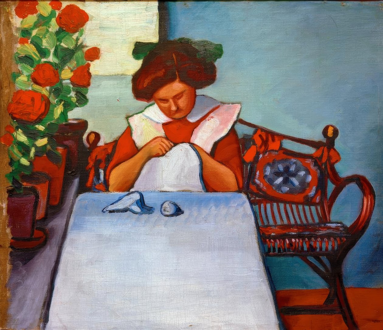 Grete Thuar en la Mesa de August Macke