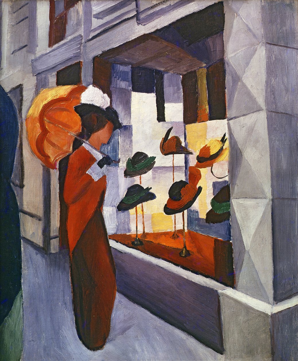 Frente a la Tienda de Sombreros, 1914 de August Macke