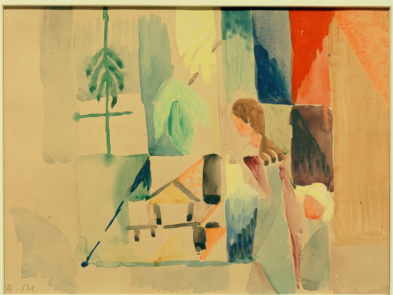 Niños en la tienda de verduras II de August Macke