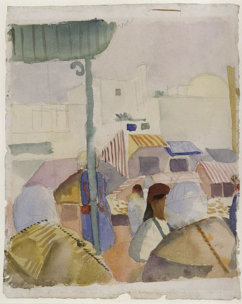 Mercado en Túnez II, 1914 de August Macke