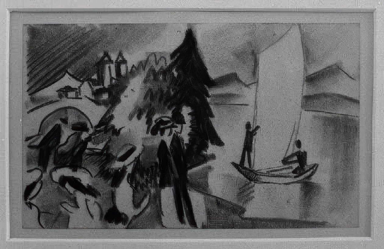 Estudio para Vela amarilla de August Macke
