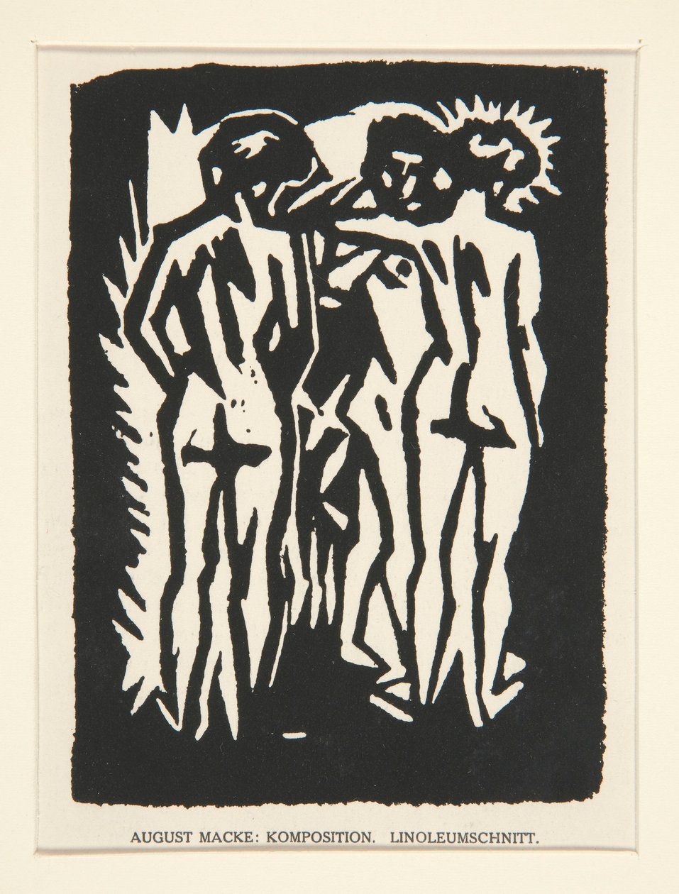 tres desnudos de August Macke