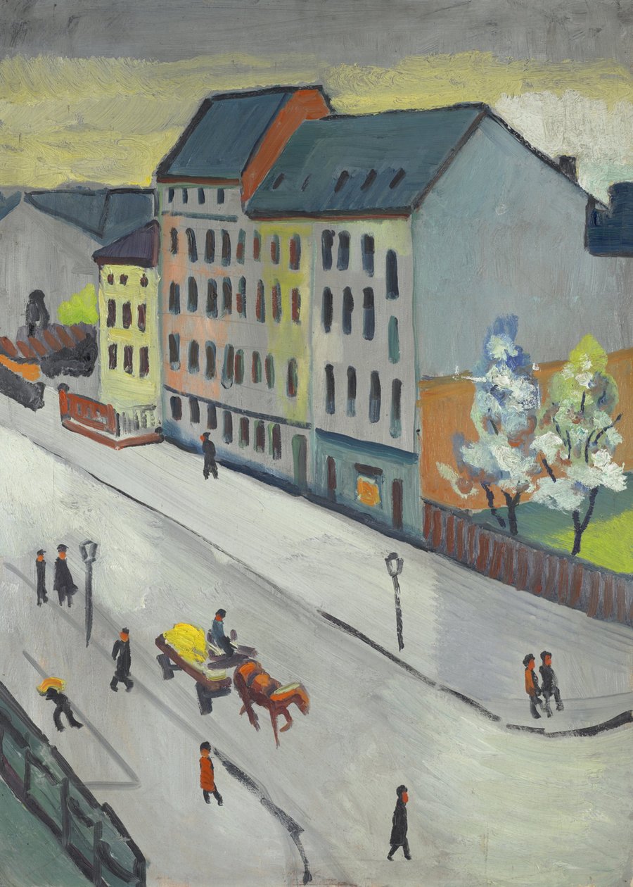 Nuestra calle en gris de August Macke
