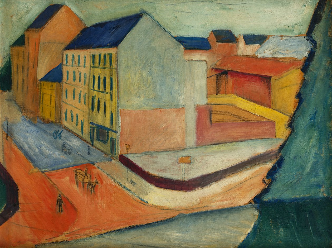 Nuestra calle con pista de equitación, Bonn de August Macke