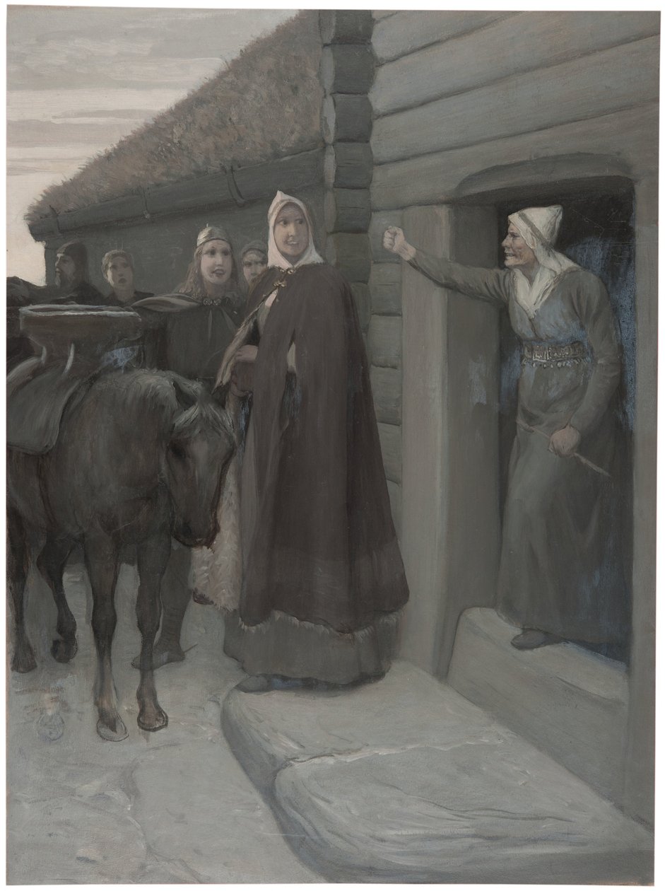Ilustración para la «Saga de Njal» de August Malmström