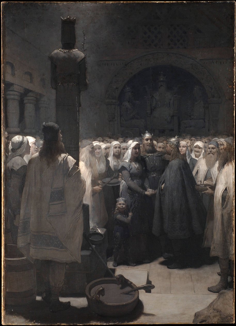 La reconciliación (de la saga de Frithiof) de August Malmström
