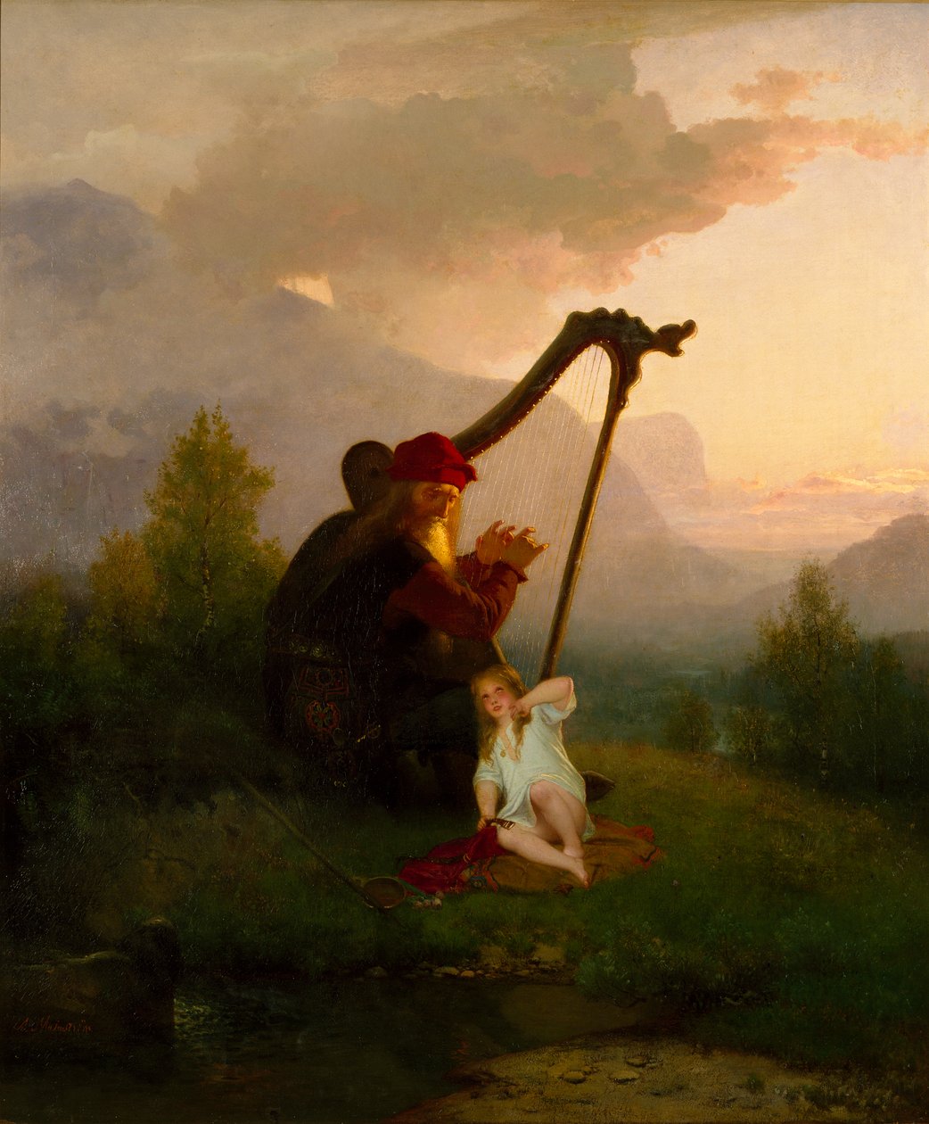 Rey Heimer y Aslog, 1856 de August Malmström