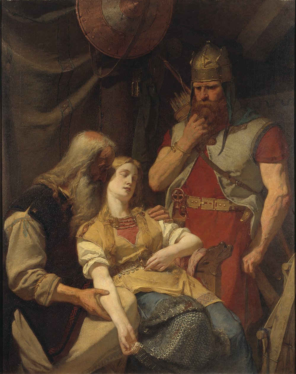 Orvar Oddr informa a Ingeborg sobre la muerte de Hjalmar de August Malmström
