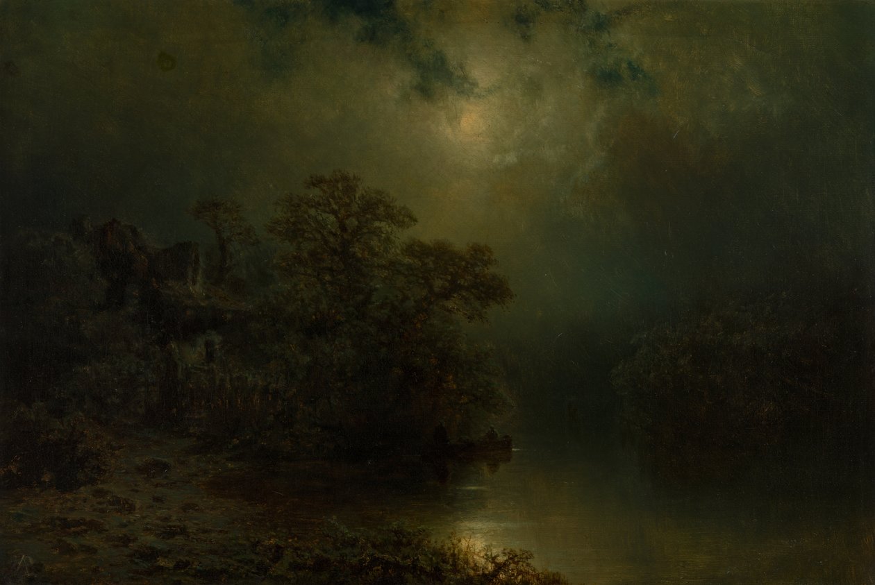 Noche de luna de August Piepenhagen