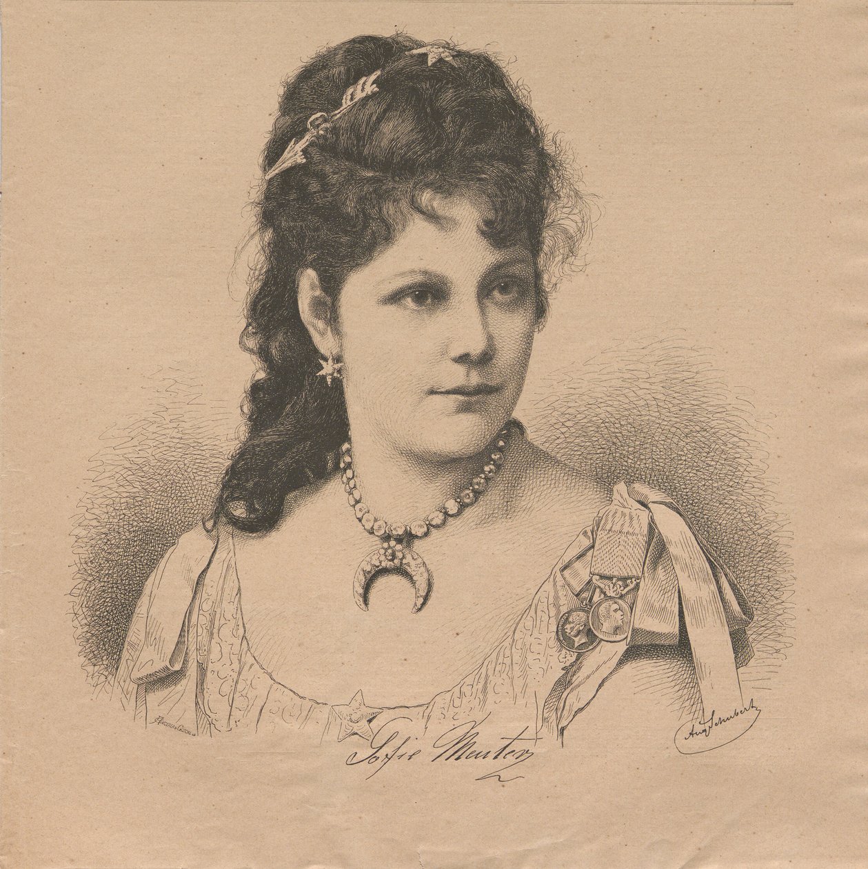 Retrato de la pianista y compositora Sophie Menter 1846-1918, 1883 de August Schubert
