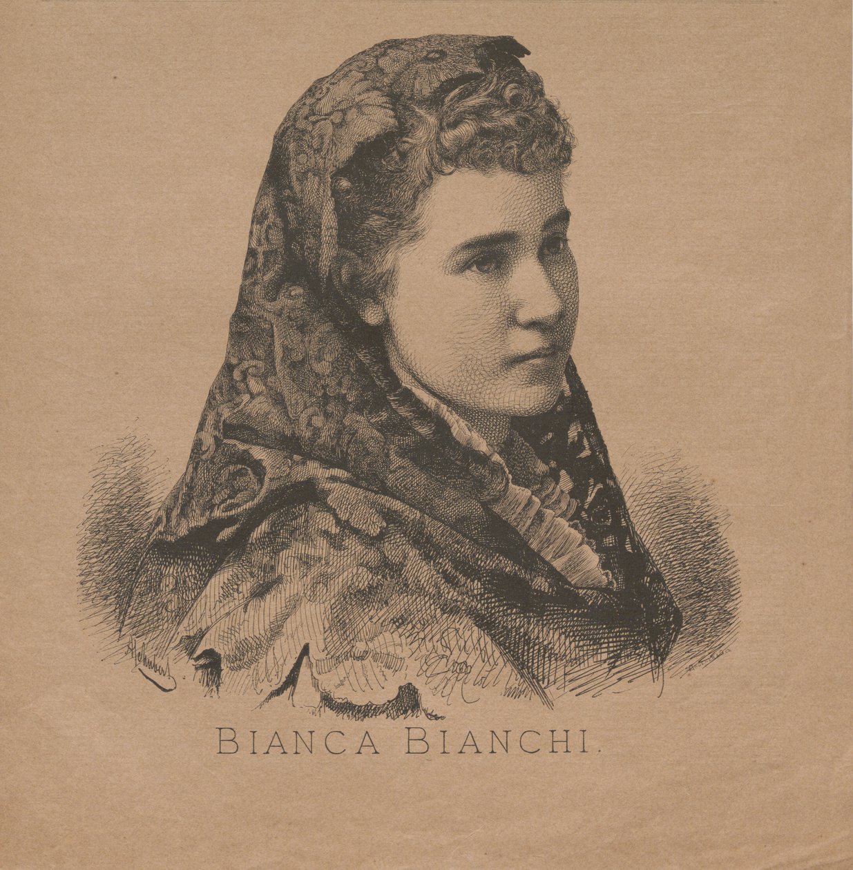 Retrato de la cantante de ópera Bianca Bianchi de August Schubert