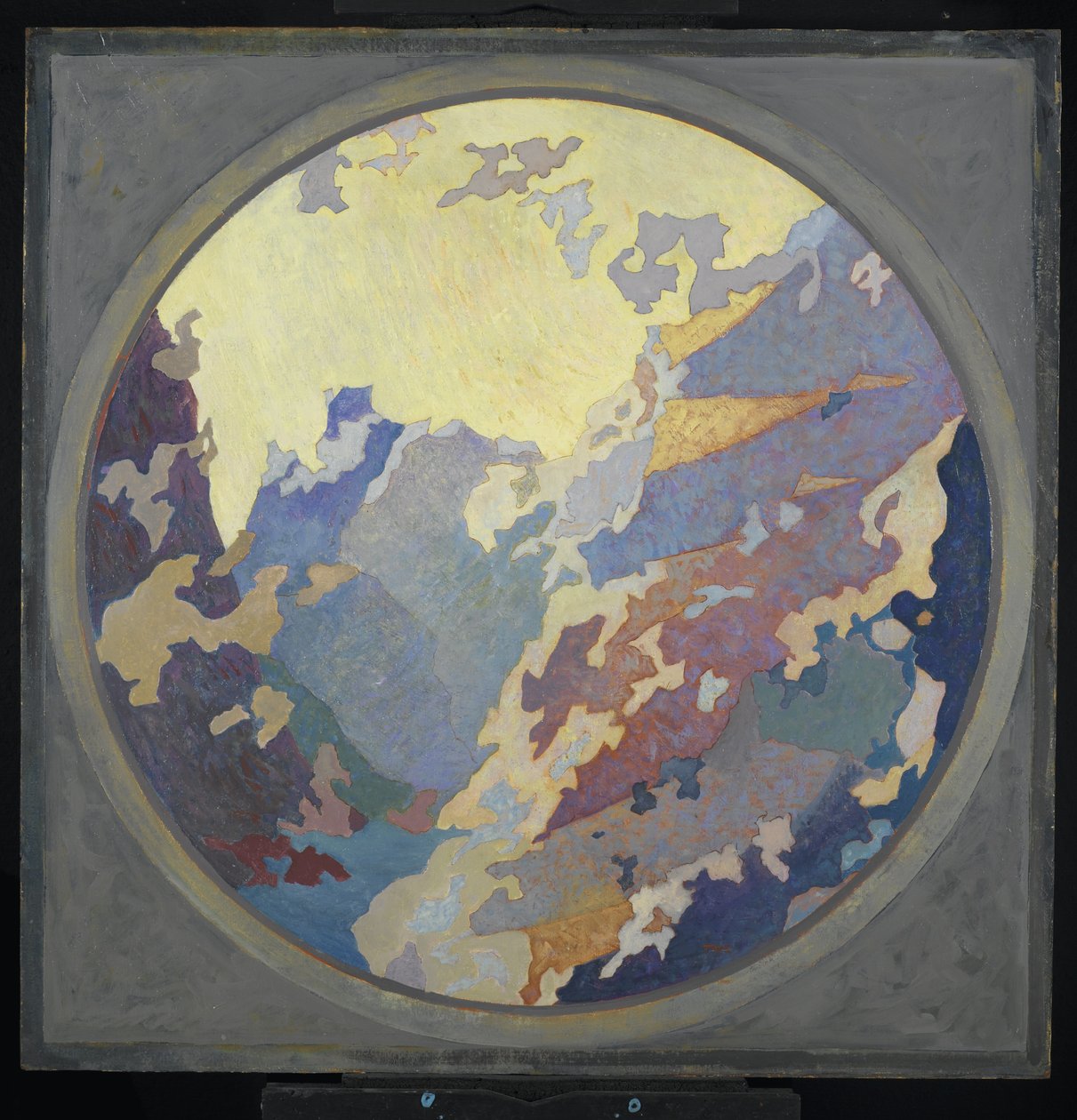 Canyon, c.1931 (óleo sobre lienzo y cartón) de August Vincent Tack