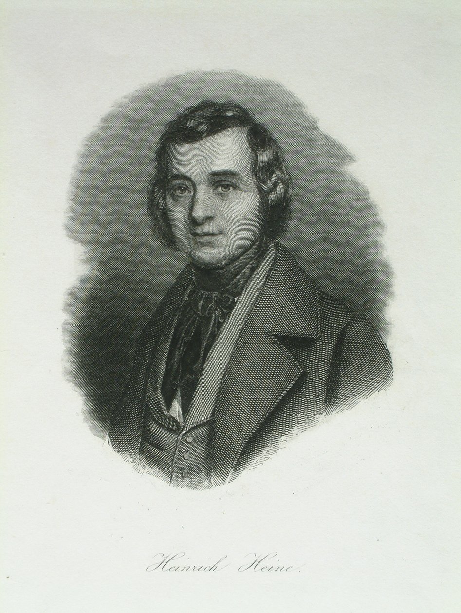 Retrato del poeta Heinrich Heine 1797-1856, 1842 de August Weger