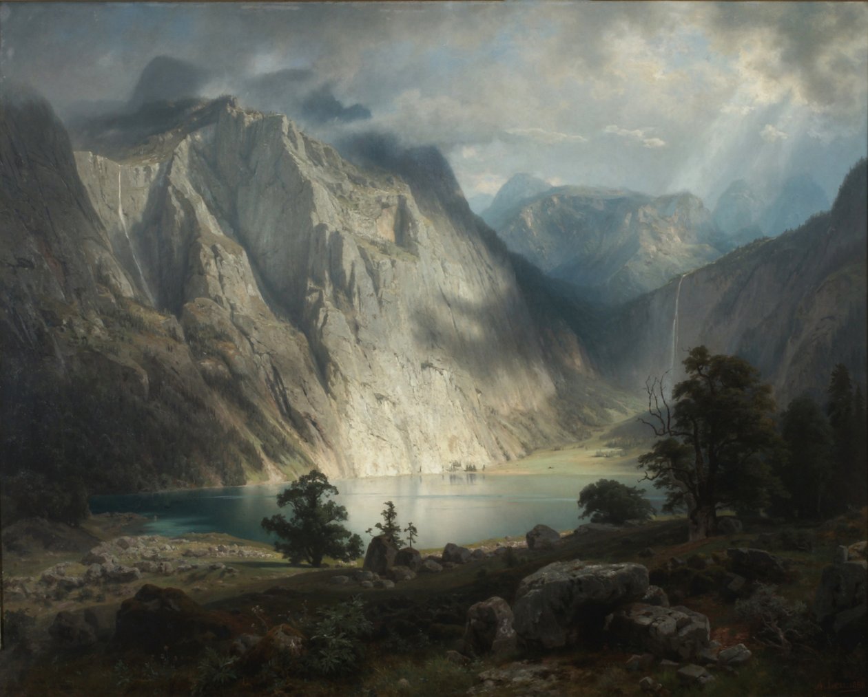 Obersee cerca de Berchtesgaden de August Wilhelm Leu