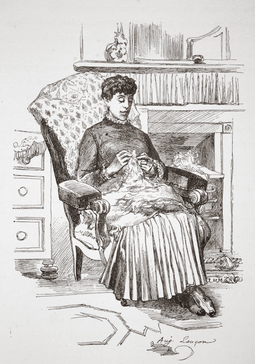 Un rincón de interior, ilustración de 