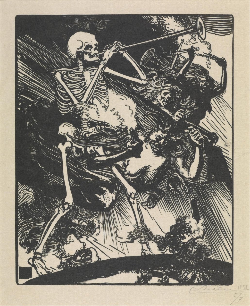 La muerte y las pasiones descienden sobre el mundo de Auguste Louis Lepère