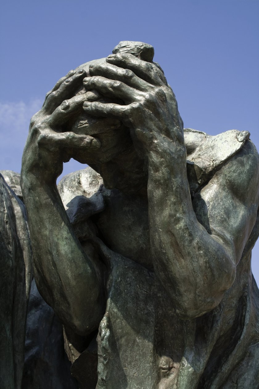 Detalle de Los burgueses de Calais, completado en 1889 de Auguste Rodin